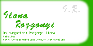 ilona rozgonyi business card